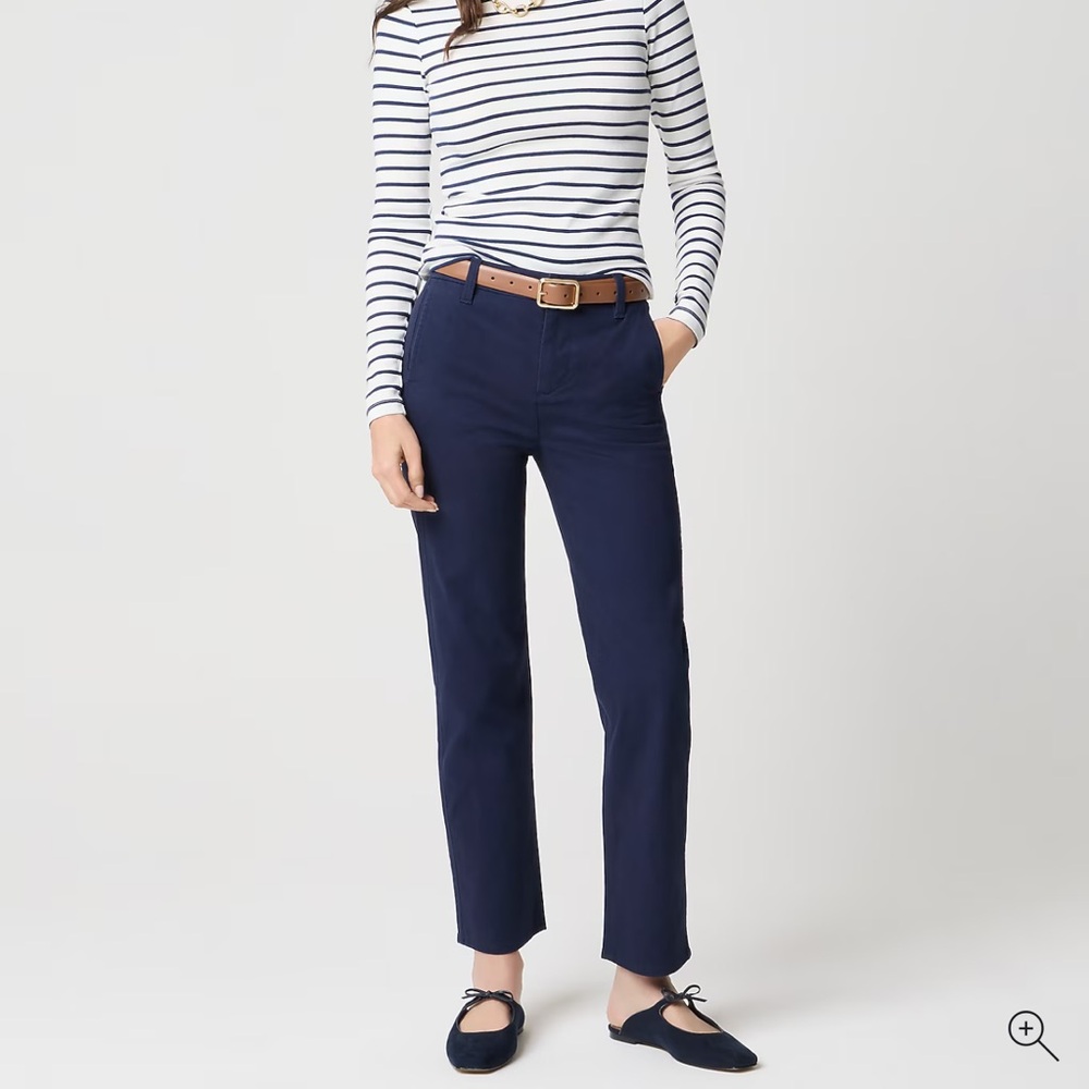 J. Crew the everyday chino Women’s Navy Straight-Leg Pants women size 00 New